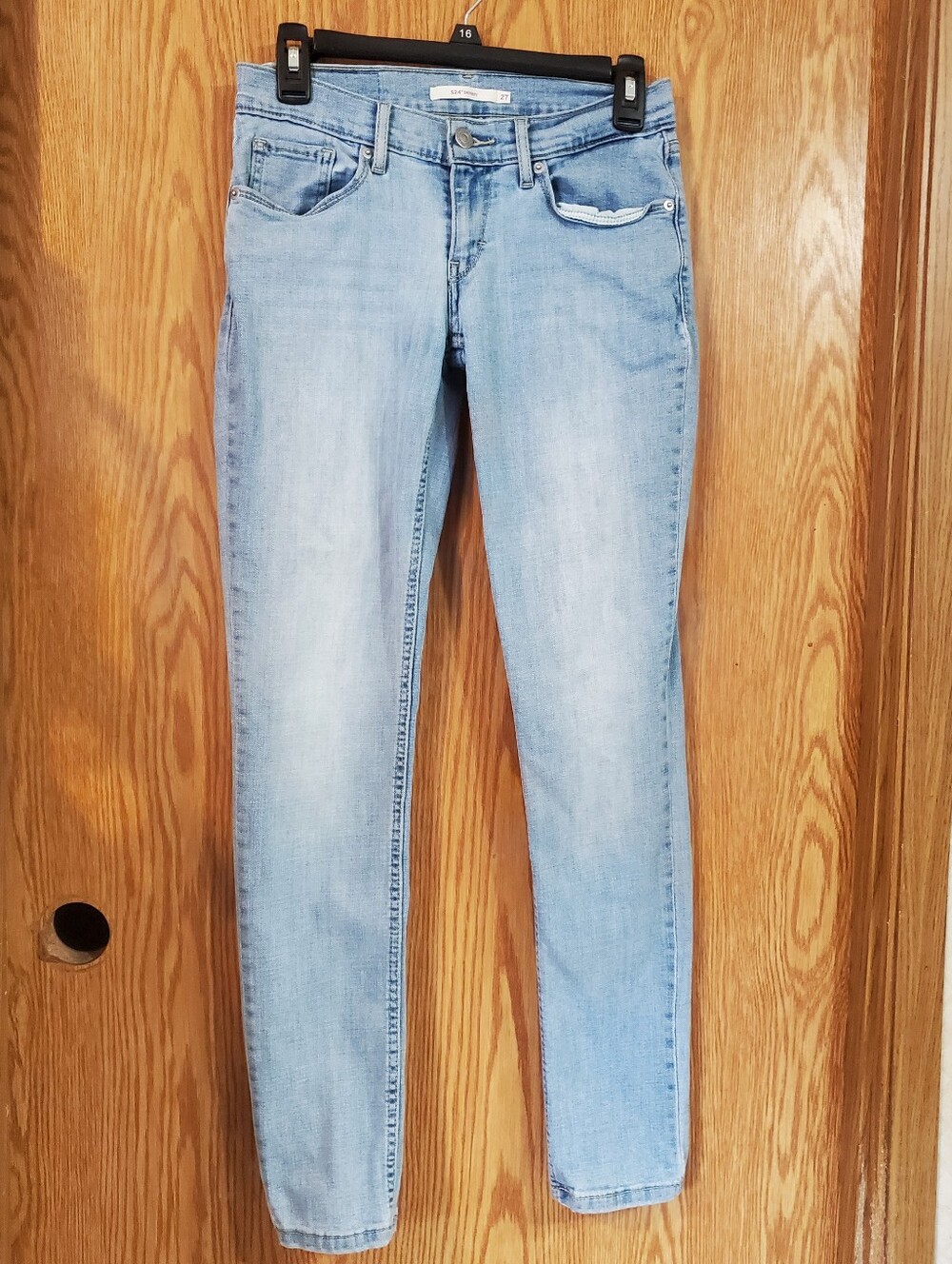 Levi's 524 Skinny Jeans Light Blue Wash Size 27